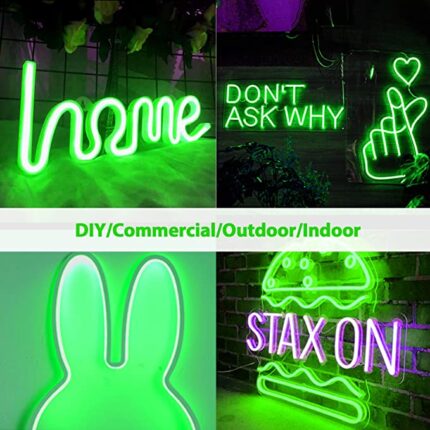 1 Meter DC 12V Green Neon Flexible Strip Light Rope Light Waterproof For Decoration In Pakistan