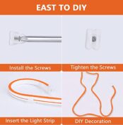 1 Meter DC 12V Orange Neon Flexible Strip Light Rope Light Waterproof For Decoration In Pakistan