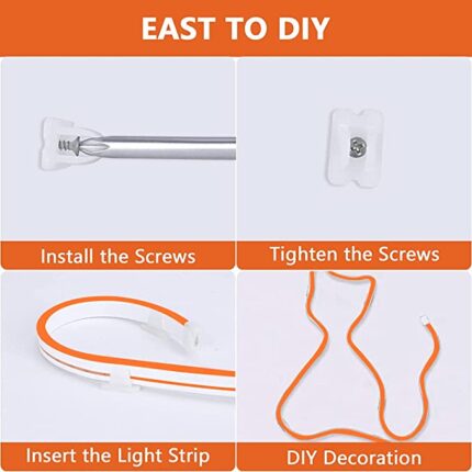 1 Meter DC 12V Orange Neon Flexible Strip Light Rope Light Waterproof For Decoration In Pakistan