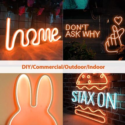 1 Meter DC 12V Orange Neon Flexible Strip Light Rope Light Waterproof For Decoration In Pakistan