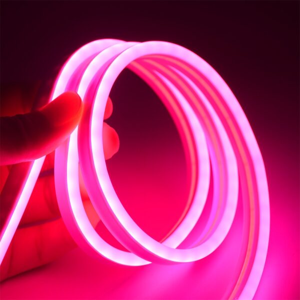 1 Meter DC 12V Pink Neon Flexible Strip Light Rope Light Waterproof For Decoration In Pakistan