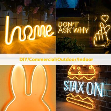 1 Meter DC 12V Yellow Neon Flexible Strip Light Rope Light Waterproof For Decoration In Pakistan