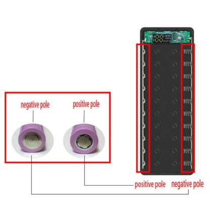 10 Cell Power Bank Case With Dual USB LED Display Module DIY Box For 18650 In Pakistan