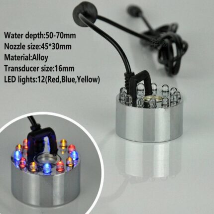 12 LED 24V 2A Colourful Light Ultrasonic Mist Maker Fogger In Pakistan