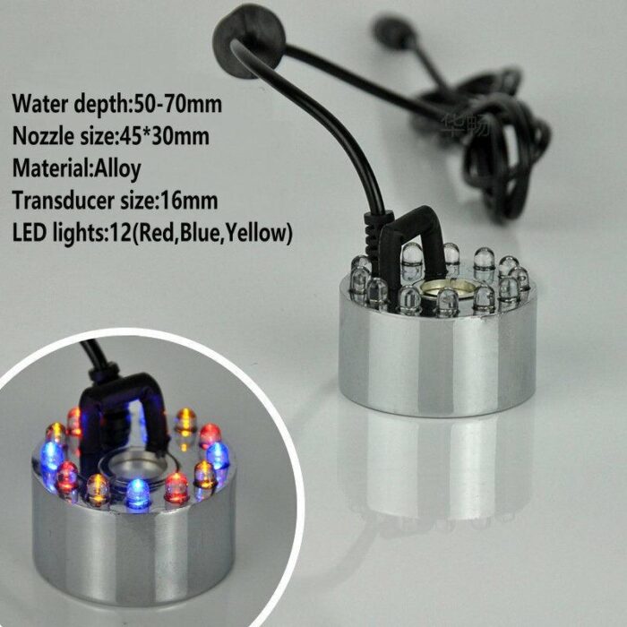 12 LED 24V 2A Colourful Light Ultrasonic Mist Maker Fogger In Pakistan