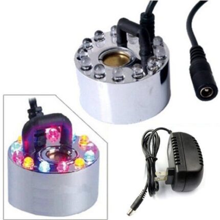 12 LED 24V 2A Colourful Light Ultrasonic Mist Maker Fogger With Adaptor