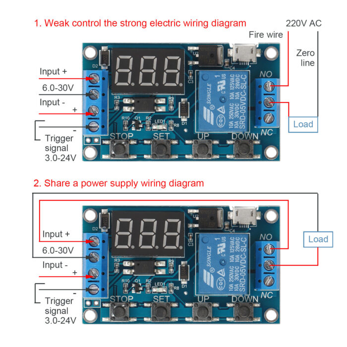 4 Button Delay Timer Relay Module 6 To 30v Dc Adjustable Timer Relay Module In Pakistan