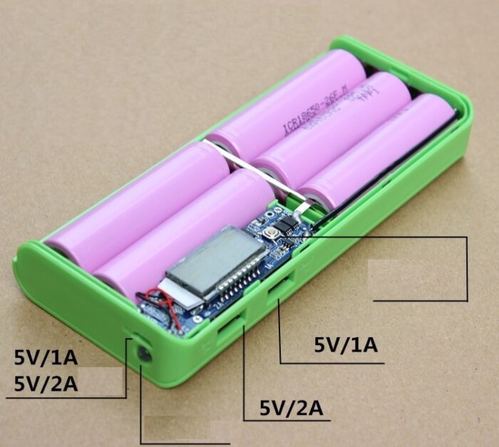5 Cell Power Bank Case With Dual USB LCD Module DIY Box For 18650 In Pakistan