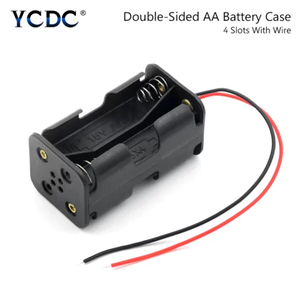 Double Sided 4 X AA Battery Cell Holder Case Box In Pakistan