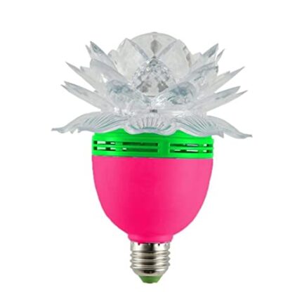 Flower Shape Full Color Led Light Rotating Lamp Disco Bulb In Pakistan