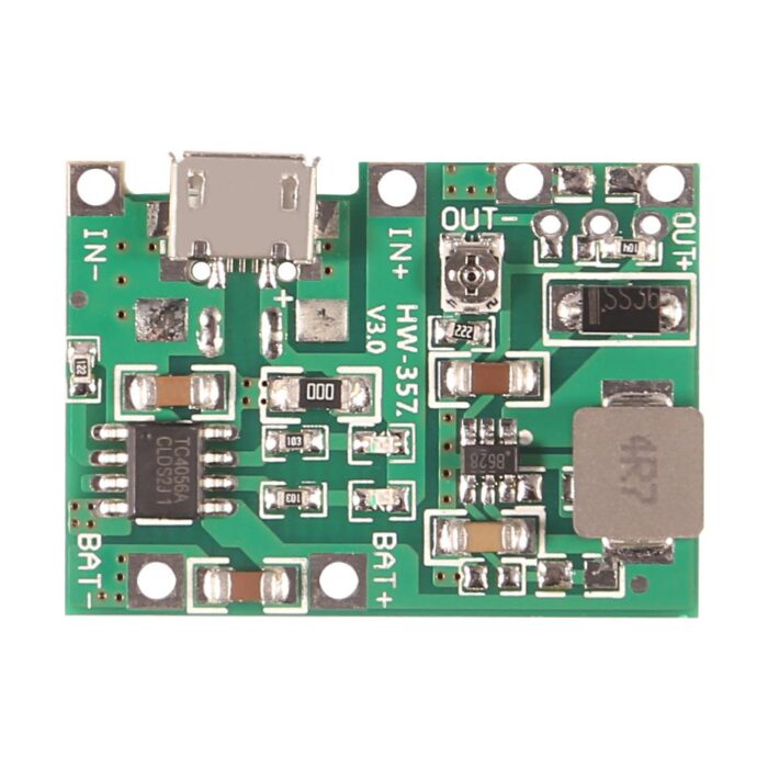 J5019 HW 357 Adjustable UPS Li Ion Charger with 4.5 To 24 Volts Boost Module 3.7V 9V 5V 2A Adjustable Step Up 18650 Lithium Battery Charging Discharge Boost Converter