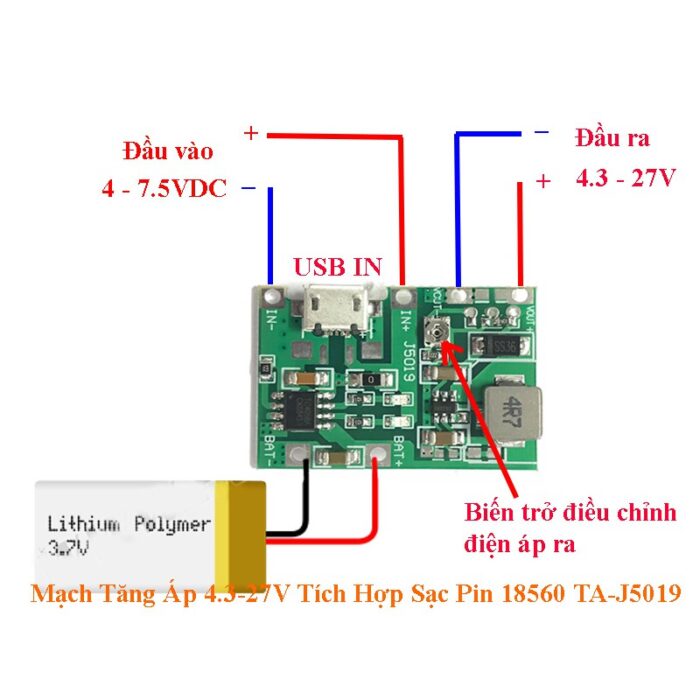 J5019 HW 357 Adjustable UPS Li Ion Charger with 4.5 To 24 Volts Boost Module 3.7V 9V 5V 2A Adjustable Step Up 18650 Lithium Battery Charging Discharge Boost Converter