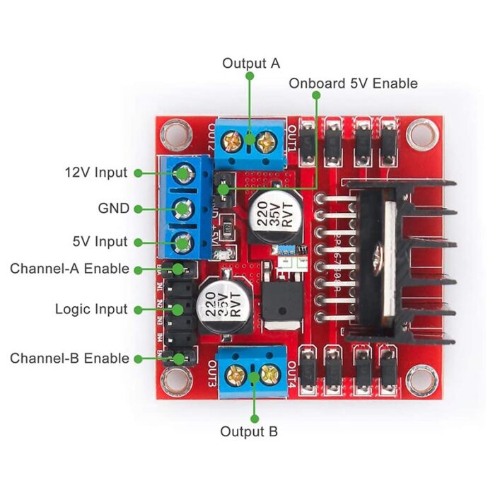 Motor Driver Module L298N For Arduino Dual H Bridge Motor Driver