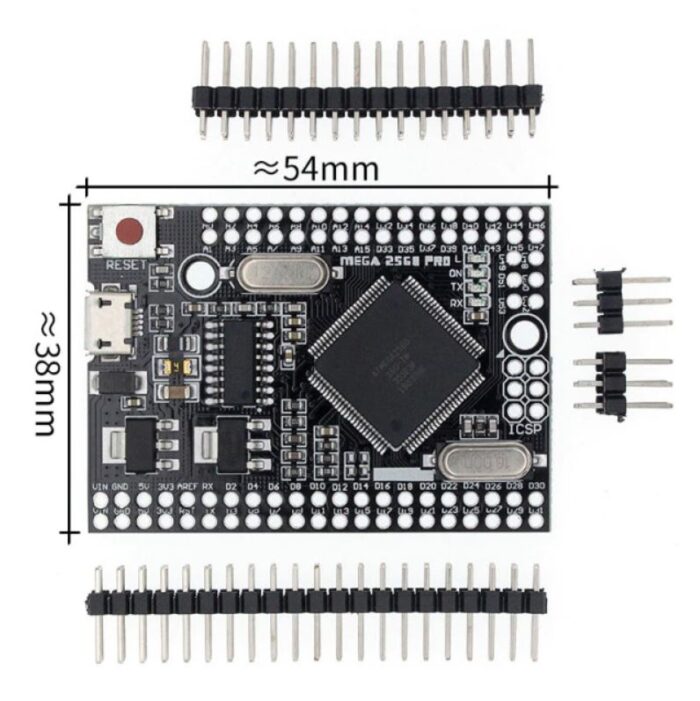 Mega 2560 PRO Mini Embed CH340G ATmega 2560-16A with Male Pin Headers in Pakistan
