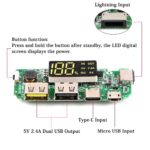 QC Dual USB 5V 2.4A Micro Type C Lightning USB Power Bank Kit With LED Display In Pakistan