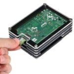 Transparent Acrylic Case For Raspberry Pi 4B With Cooling Fan And Heat Sink Clear And Black Case in Pakistan