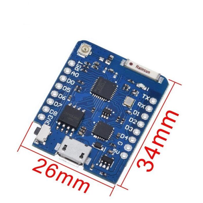 WEMOS D1 Mini Pro With External Antenna Connector In Pakistan