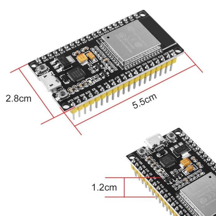 38 Pin Nodemcu ESP32S Microcontroller WiFi & Bluetooth ESP WROOM 32 Development Board Module