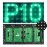 P10 GREEN SMD LED Display Panel Semi Outdoor LED Module