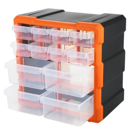 12 Drawer Tool Component Organizer Plastic Storage Box Container in Pakistan