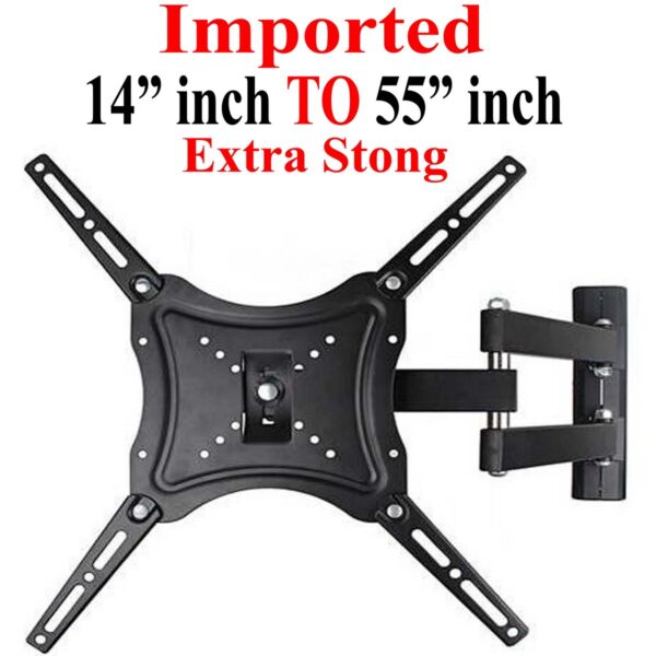Home Design LCD Wall Mount Bracket For 14-55 Inch TVs Universal Plasma LED Tilt Bracket HDL 117B 2 Black in Pakistan