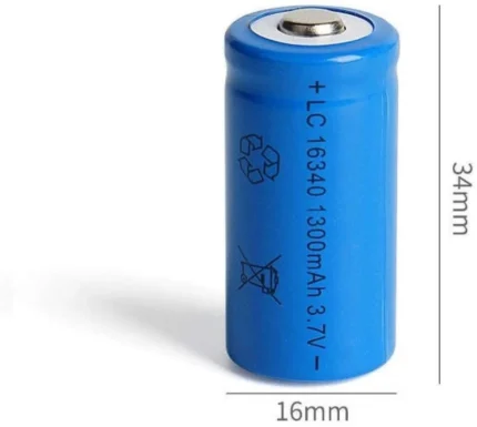 16340 Rechargeable Battery 100mAh 3.7V Li-ion CR123A In Pakistan
